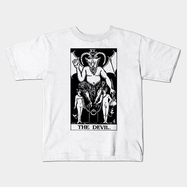 The Devil Tarot Card Shirt Kids T-Shirt by LewisDesignCo